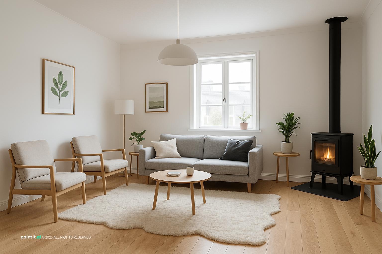 Rustic Scandinavian Living Room - Design Concepts | Paintit.ai - 17