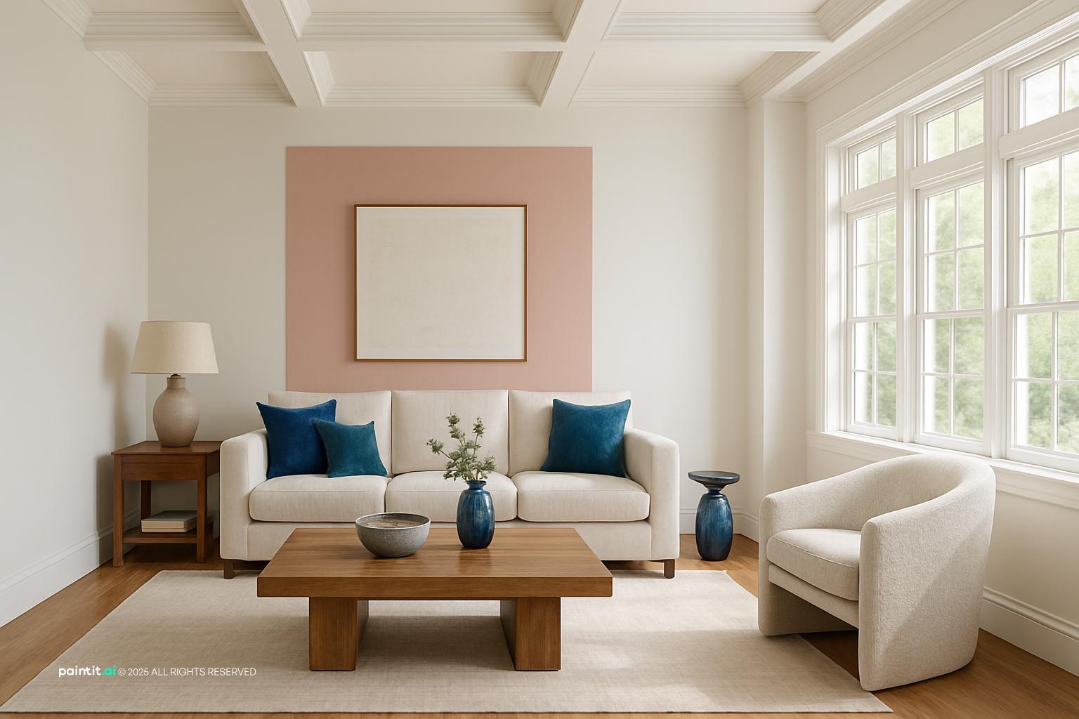 Modern Spacious Living Room Design Ideas light pink living room