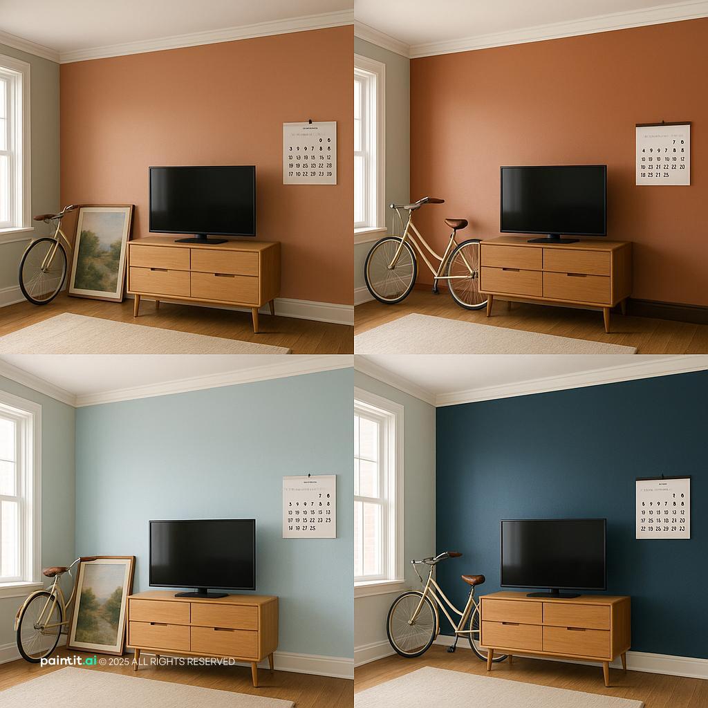 Native American Interior with bold accent colors and soft natural palette