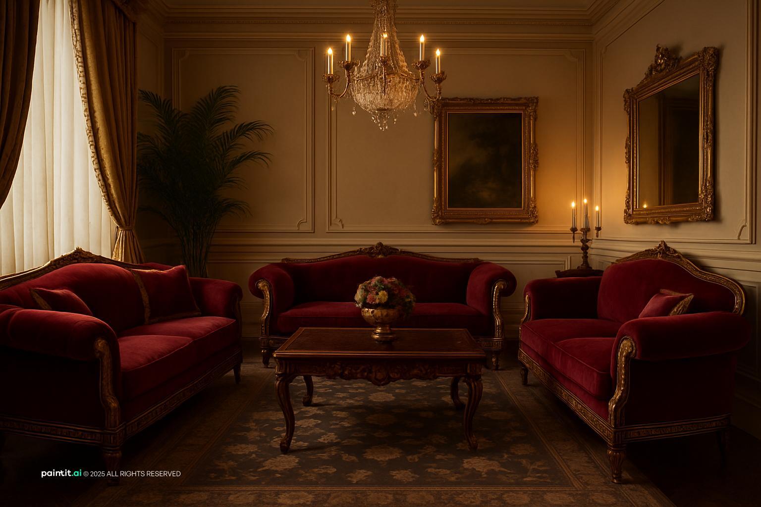 Luxury Neoclassical Living Room - Design Inspiration | Paintit.ai - 11