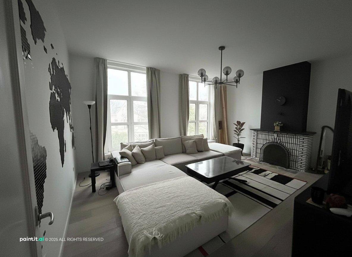 Zebra Shades Living Room - Modern Window Treatments | Paintit.ai - 20