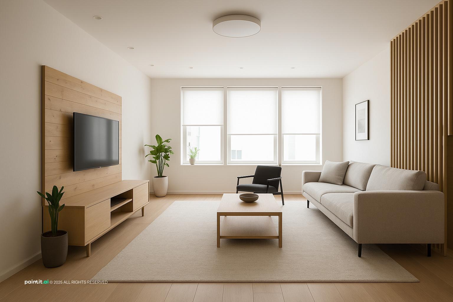 Small Zen Living Room - Design Concepts | Paintit.ai - 1