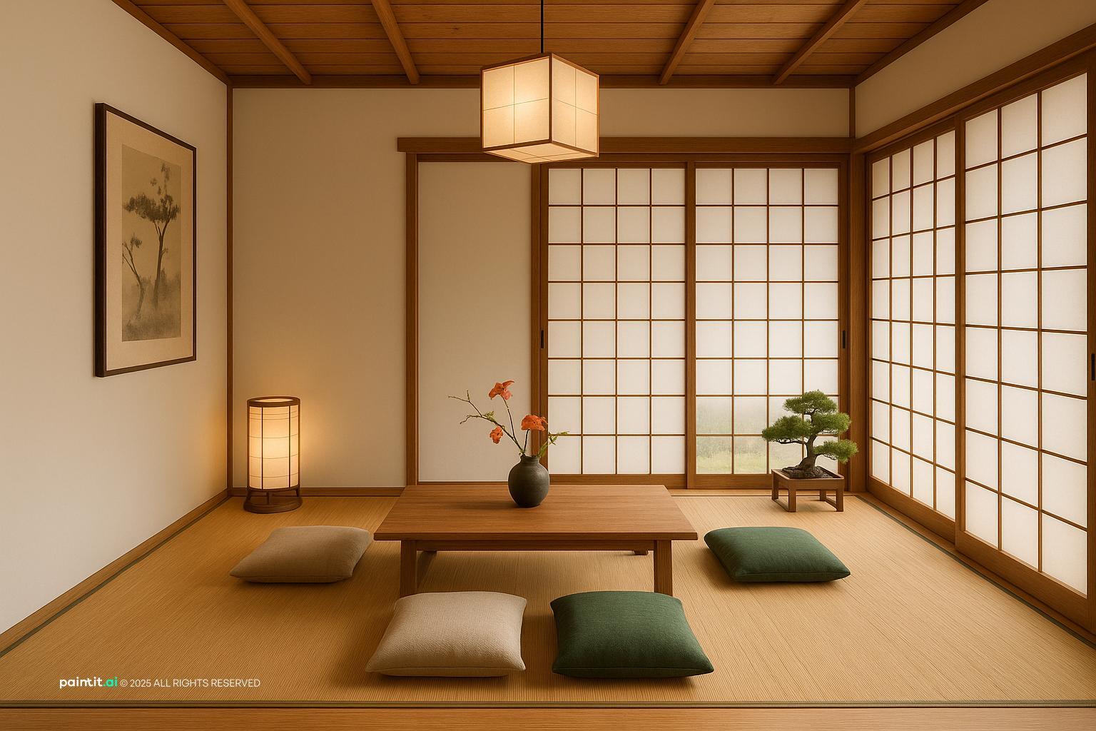 Japanese Living Room: Serene Interior Concepts | Paintit.ai - 37