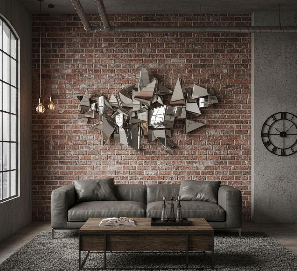 Reflective Metal Wall Sculptures