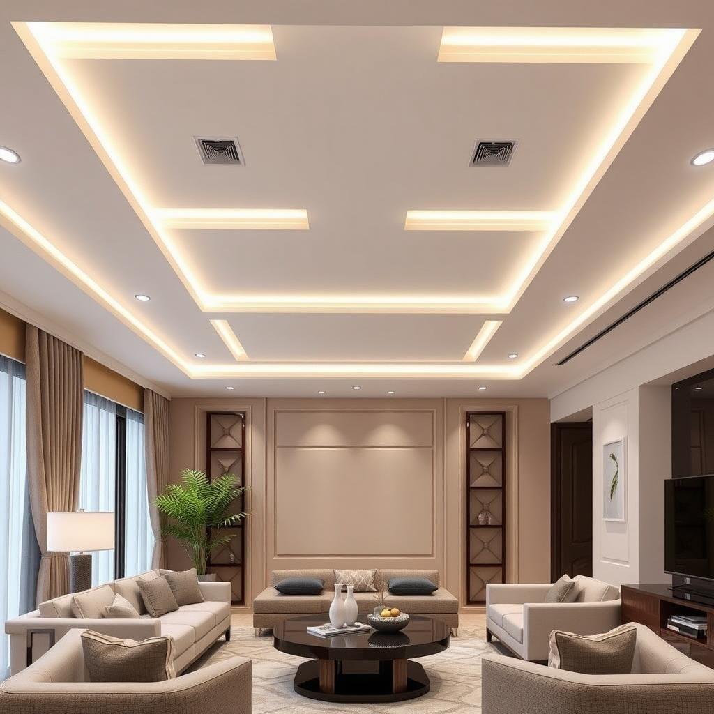 White Gold Living Room - Luxurious Decor Ideas | Paintit.ai - 17