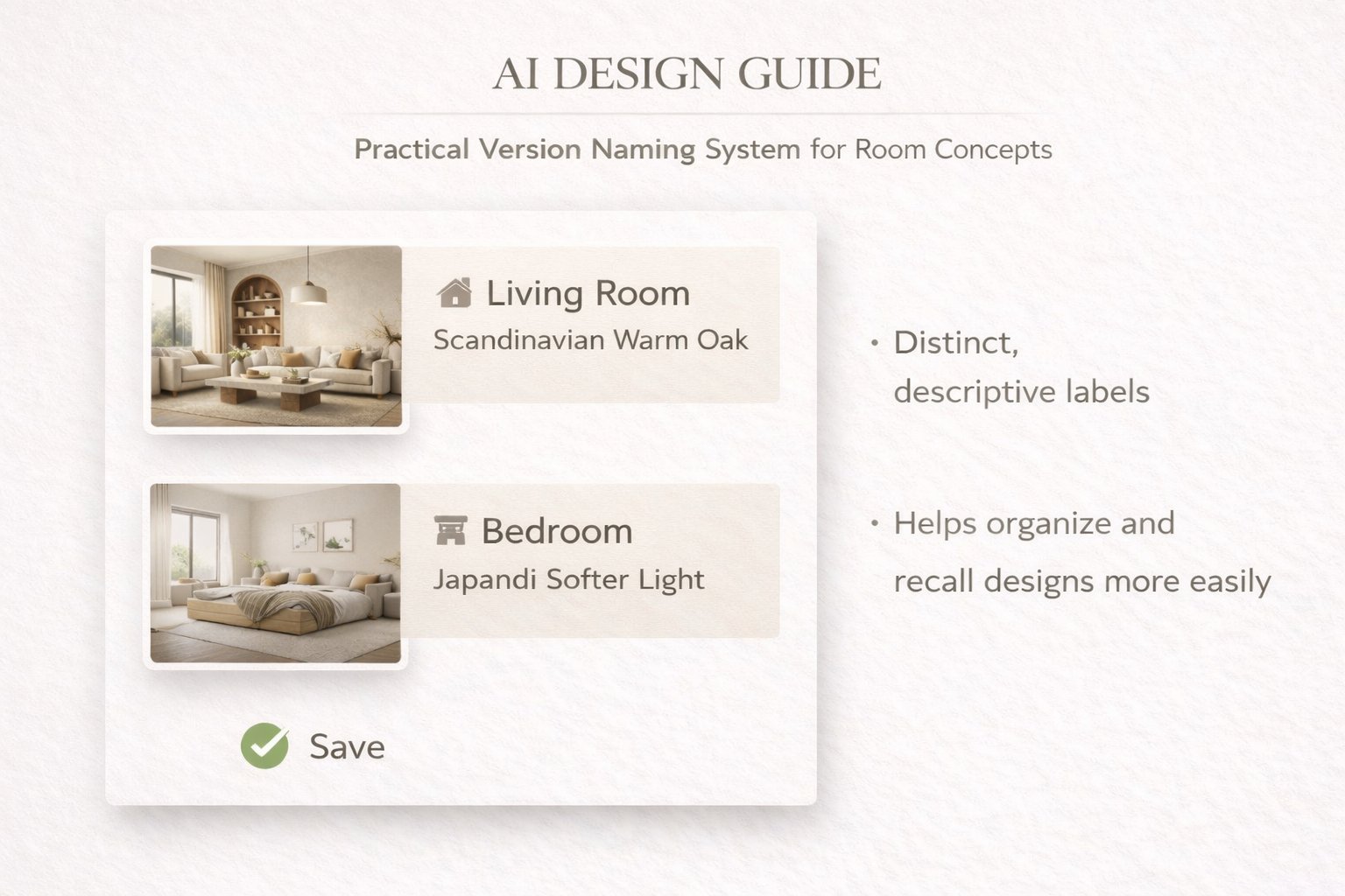 Educational visual showing a practical design version naming system