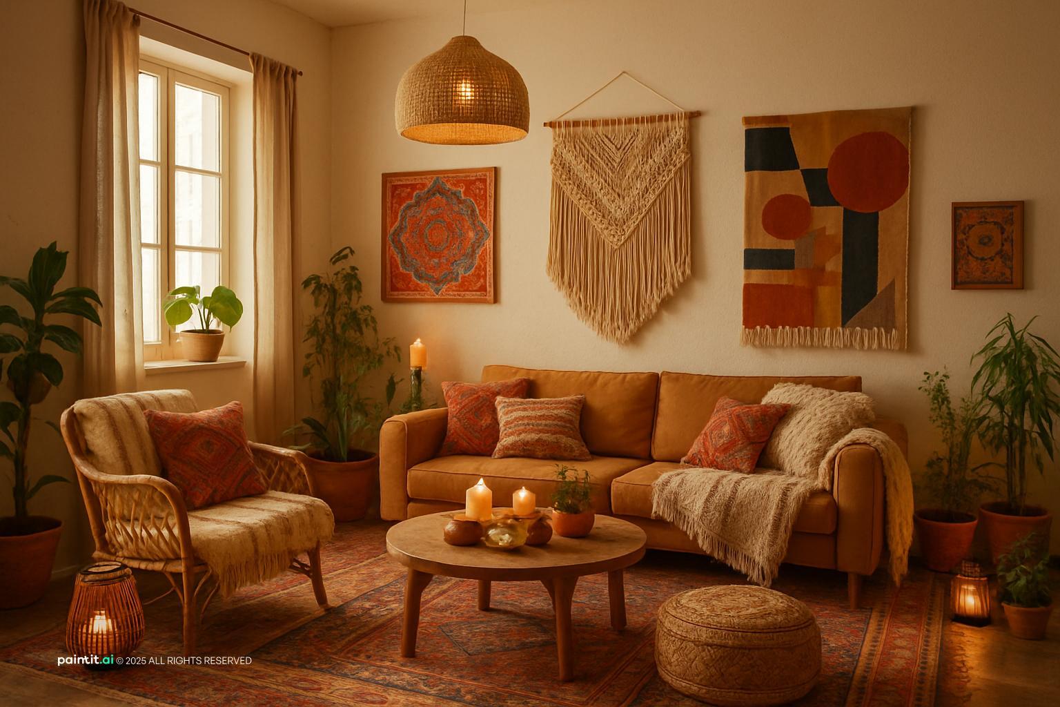 70s Inspired Living Room - Retro Decor Styles | Paintit.ai - 28