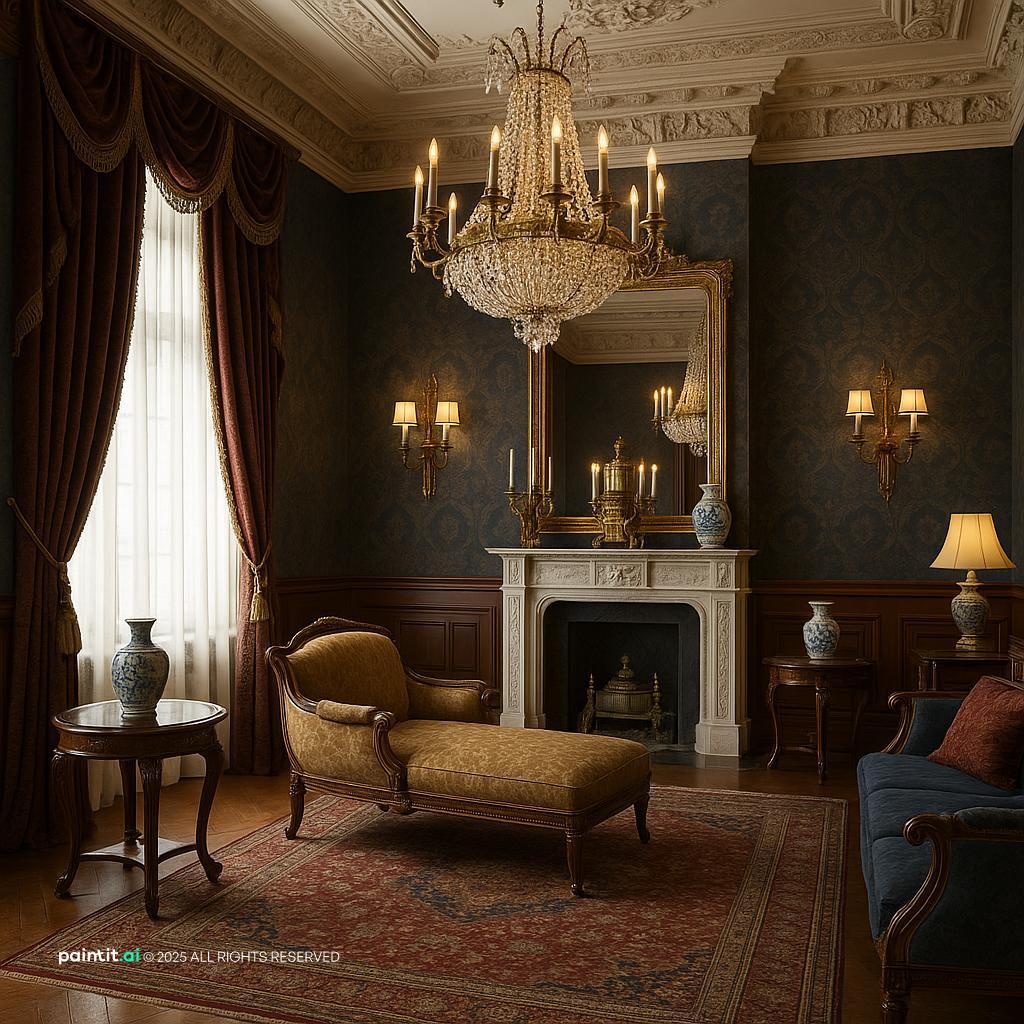 Opulent Empire-Style with Gold Accents for Royal Style Interior Design