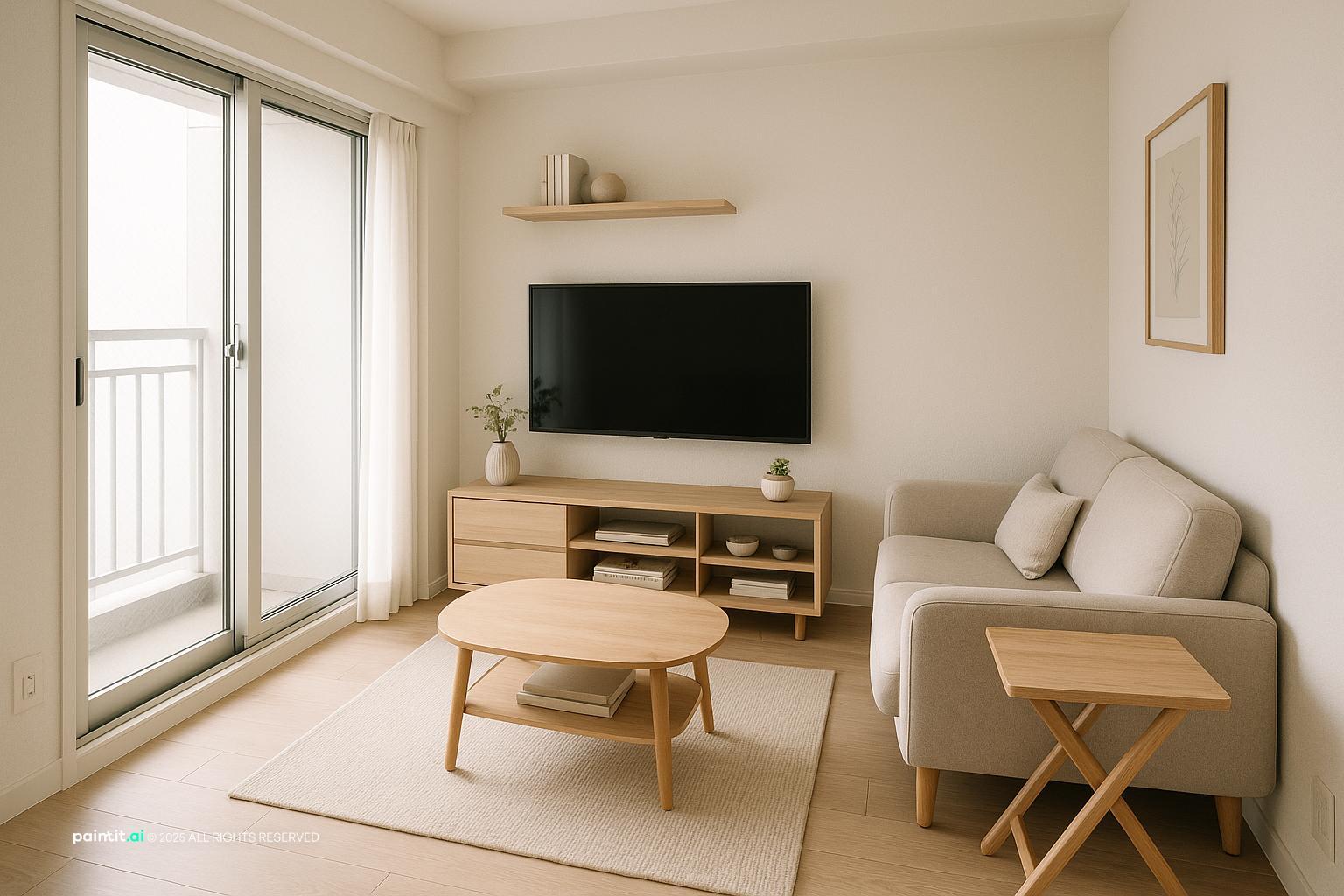Compact Living Room Design with Space-Saving Solutions showing TV wall focus, clear furniture layout, zoned seating for Small Living Room Layout With Tv.