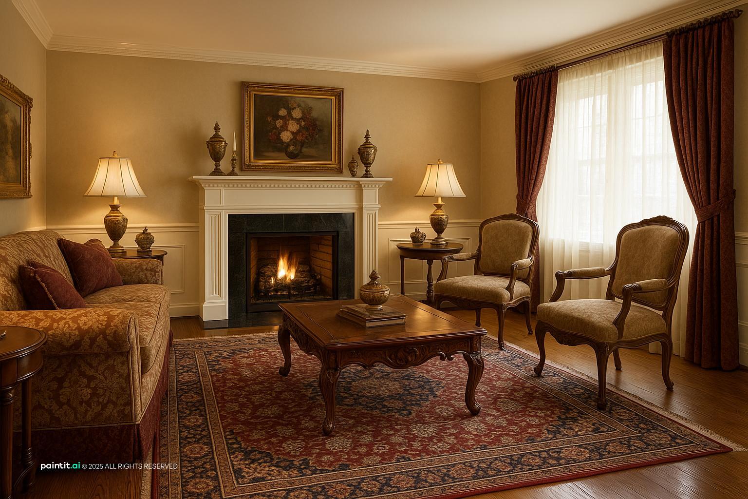 Wine Red Living Room: Elegant Decor Ideas | Paintit.ai - 21