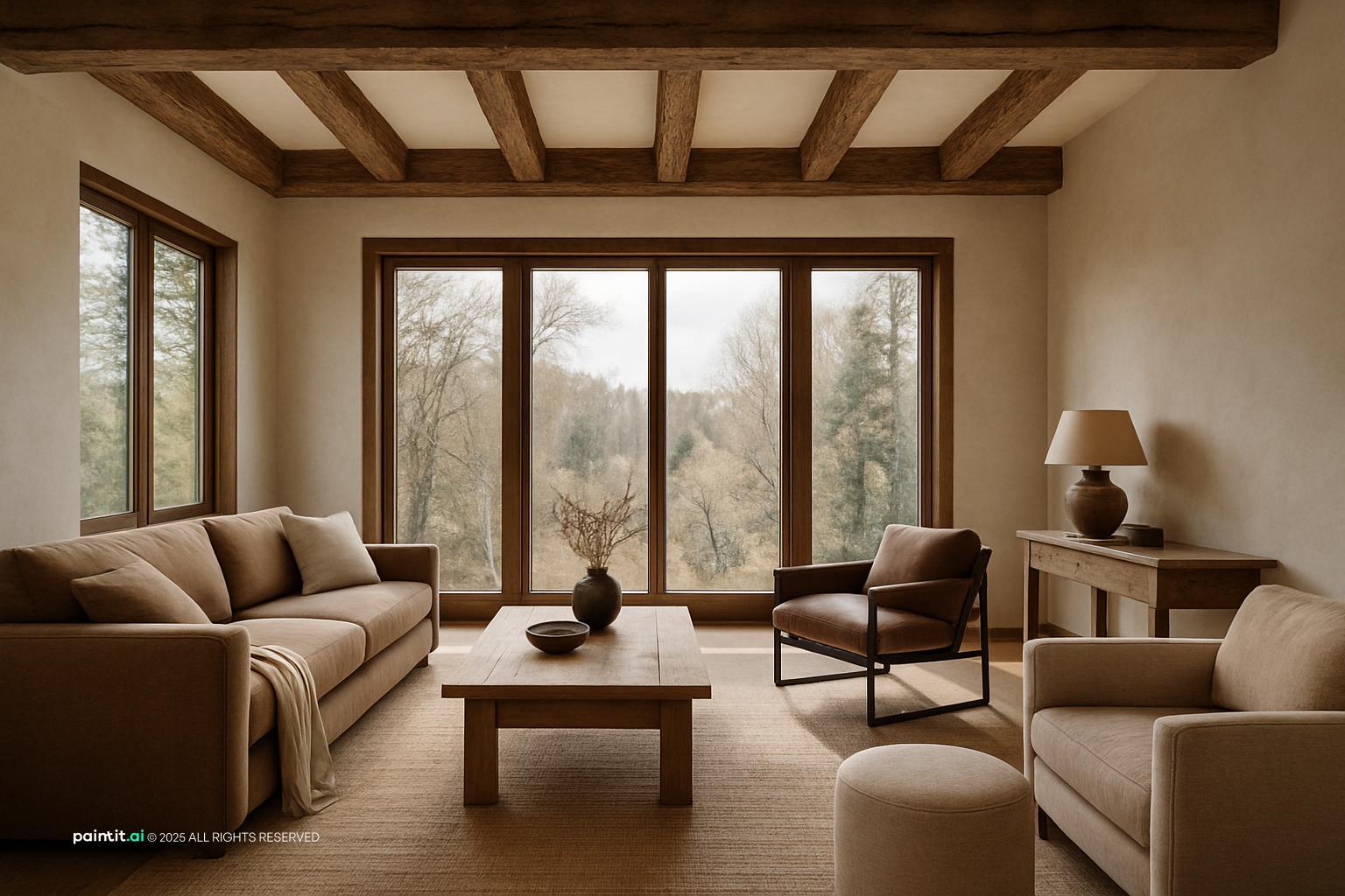 Barndominium Living Room - Rustic Chic Interiors | Paintit.ai - 16