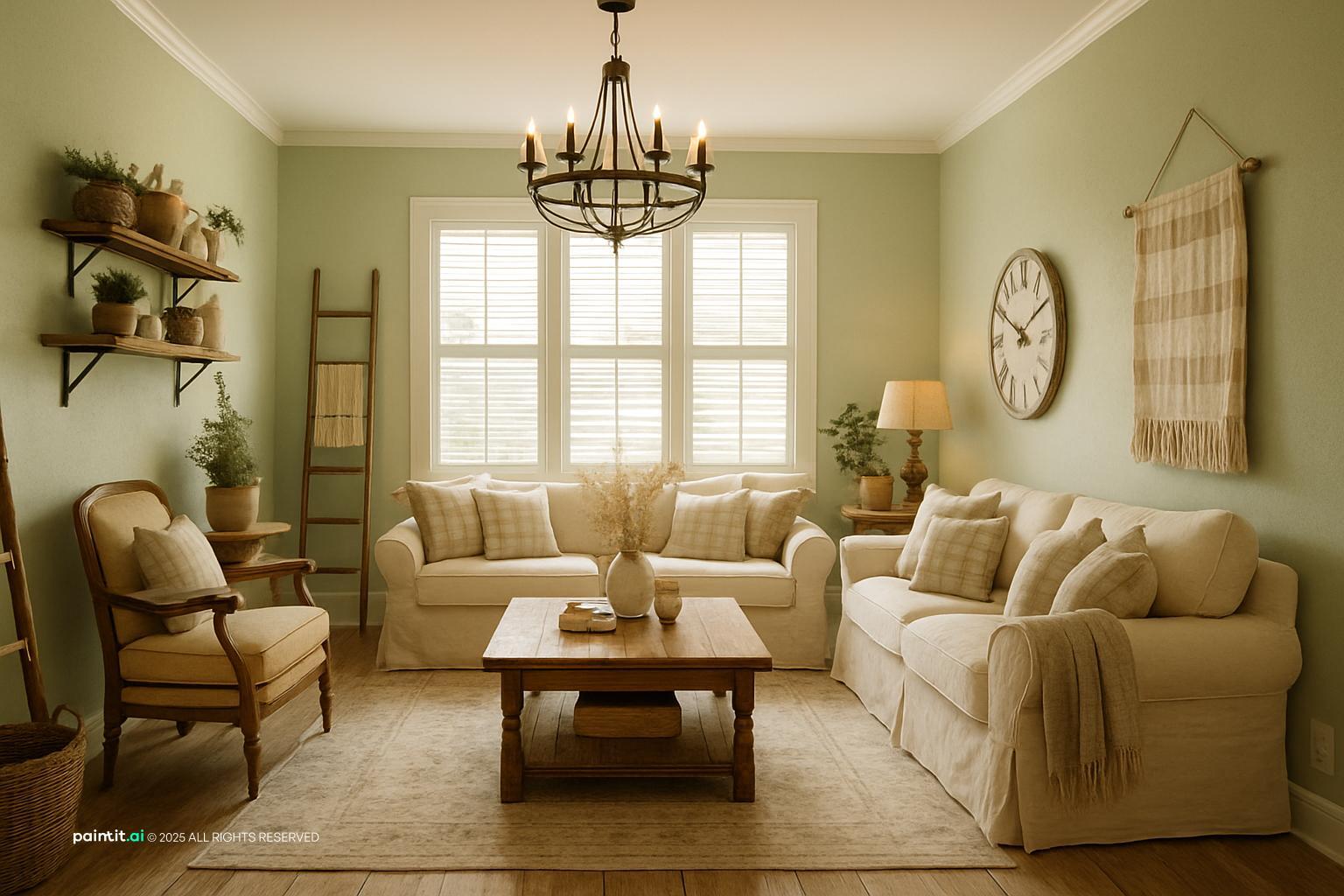 Rustic Farmhouse Farmhouse Living Room Ideas: Decor Concepts | Paintit.ai - 10