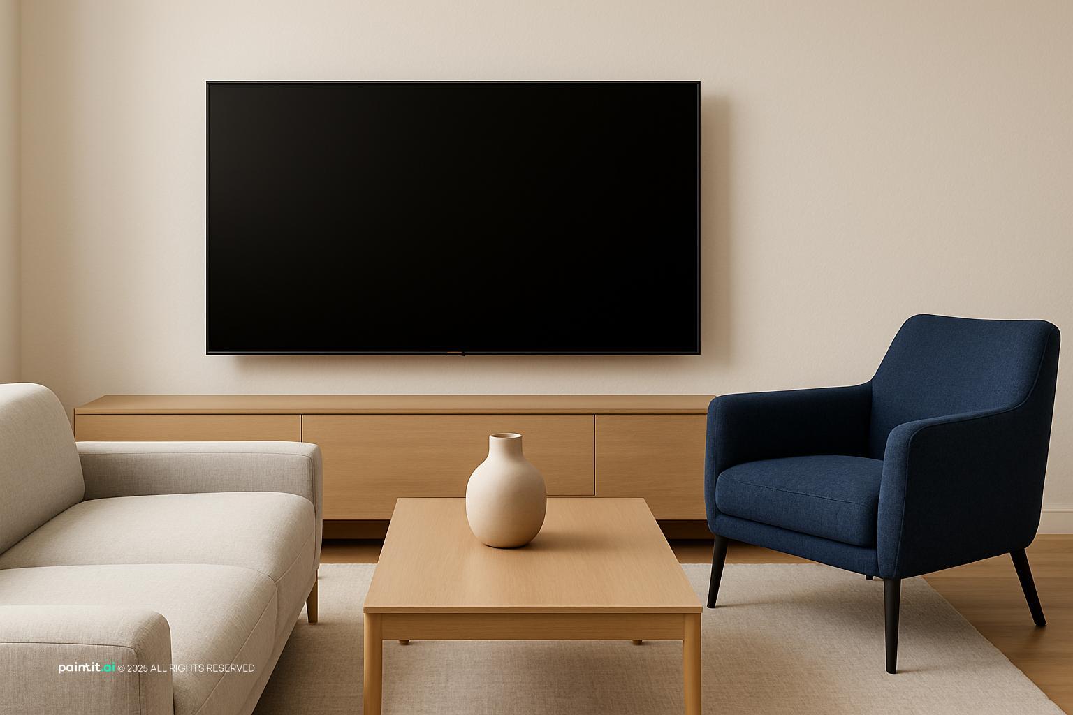 Grey White and Blue Living Room - Design Concepts | Paintit.ai - 29