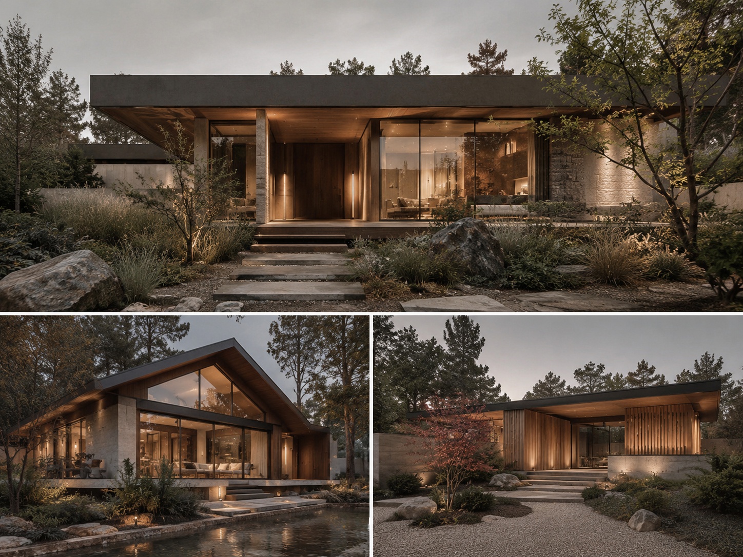 Educational comparison showing why exterior realism depends on facade hierarchy, massing, and material transitions