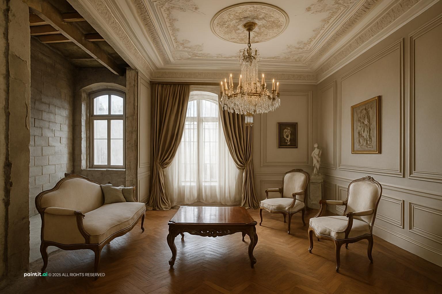 White Marble Living Room - Elegant Design Concepts | Paintit.ai - 17