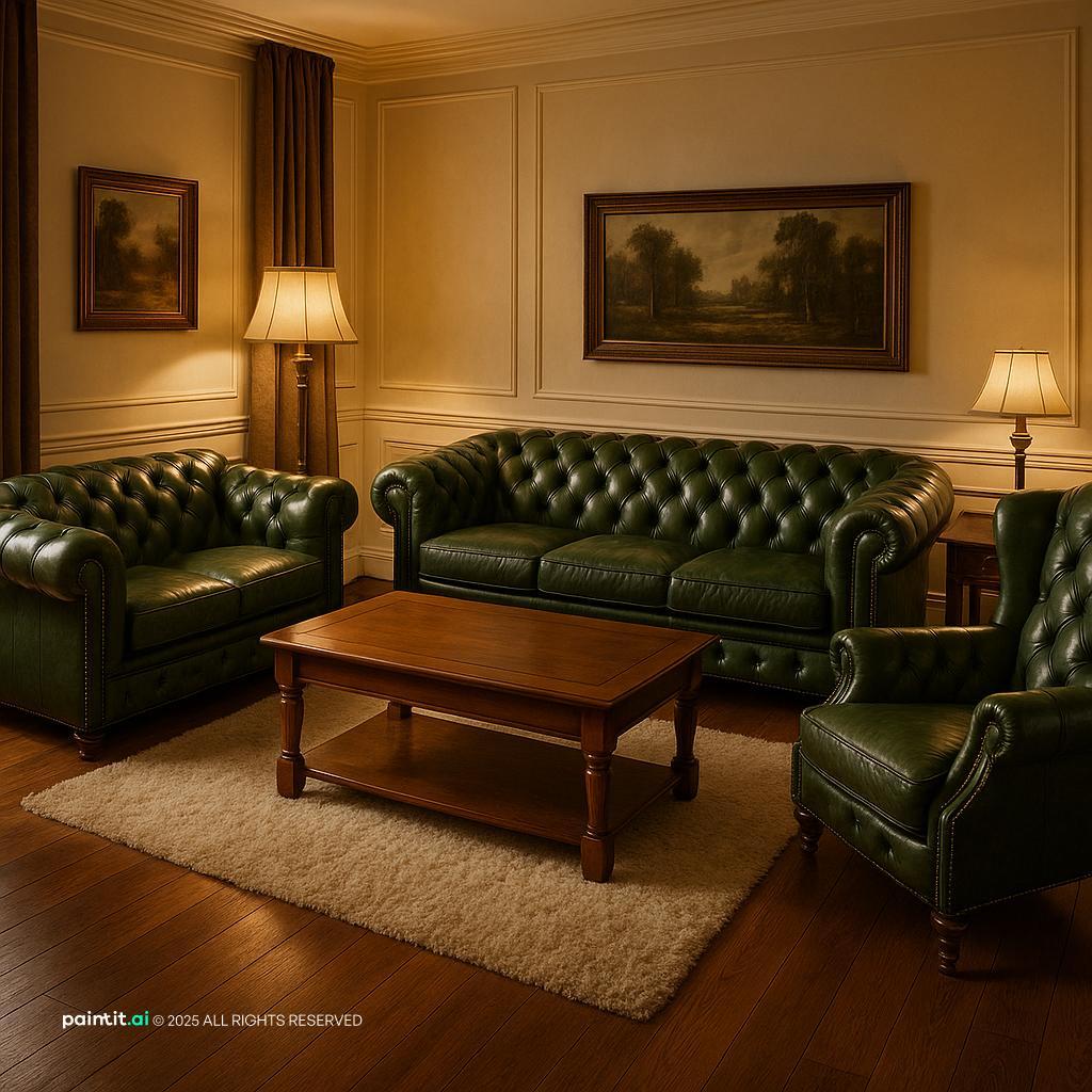 Elegant Traditional Living Room Design with cream and wood and a calm living room atmosphere.