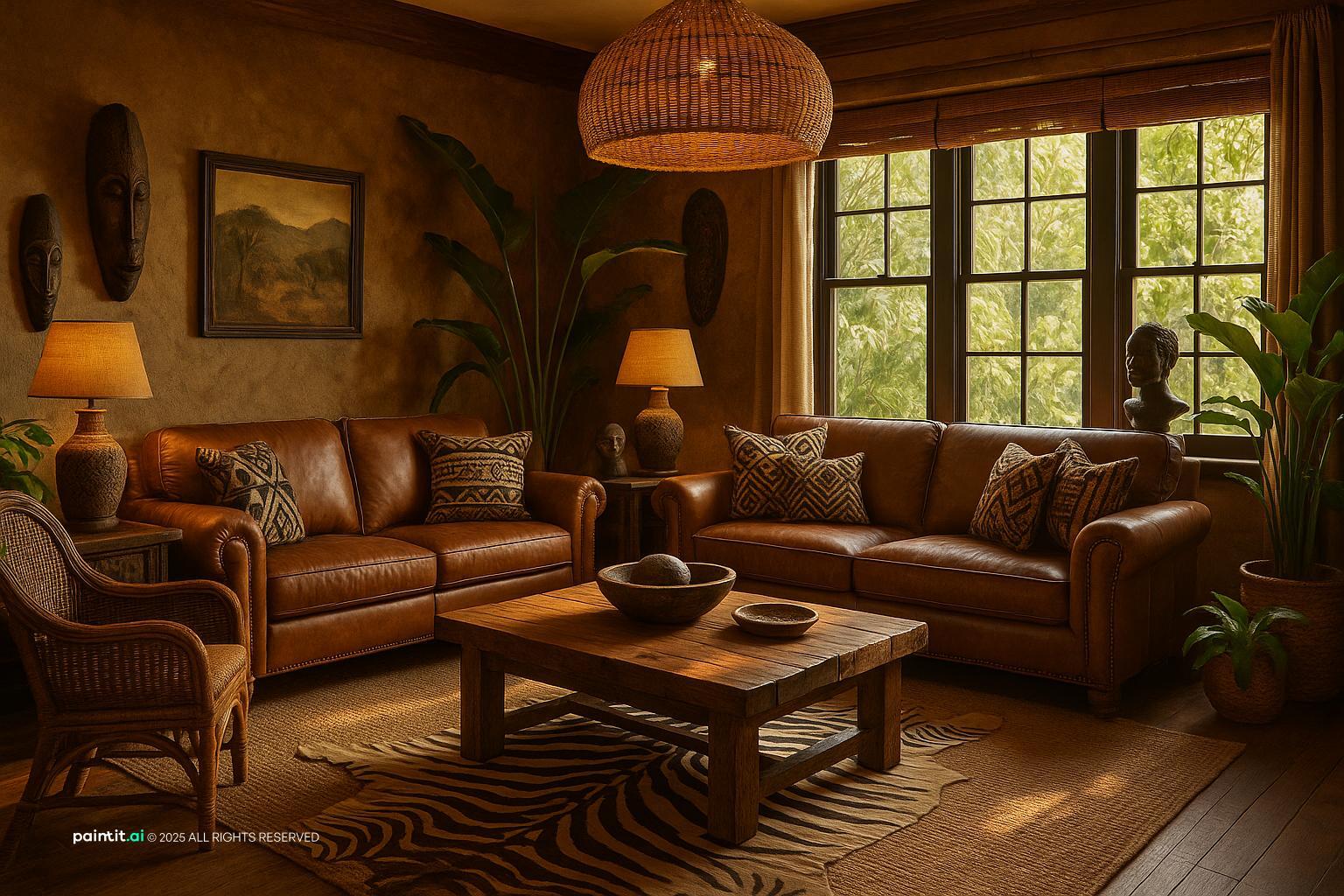 Earthy Living Room - Natural Design Inspiration | Paintit.ai - 23