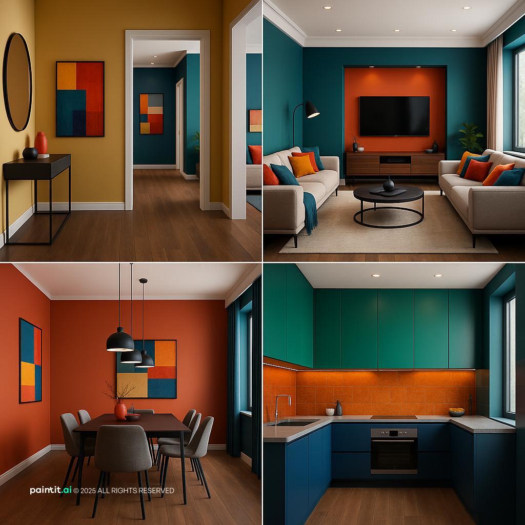 Bold Modern Interior Design for Ground Floor showing soft textiles, layered neutrals for Living Room Color Ideas.