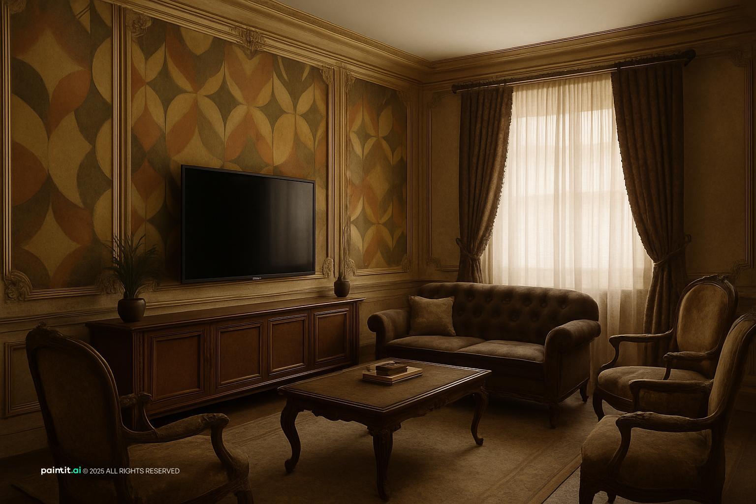 Middle Class 1940s Living Room - Vintage Home Inspiration | Paintit.ai - 7