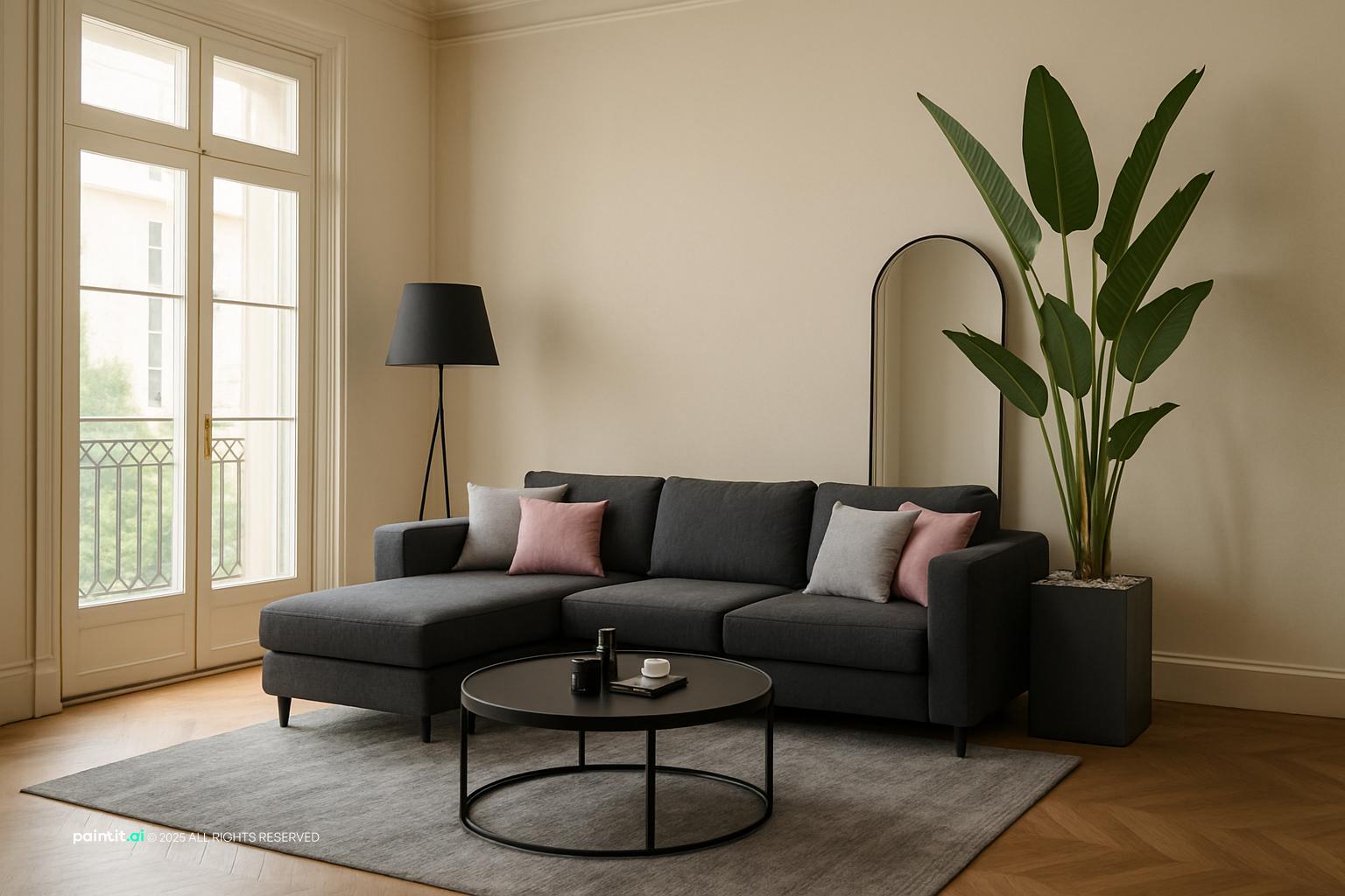 Pink and Black Living Room Ideas: Chic Decor Inspiration | Paintit.ai - 5