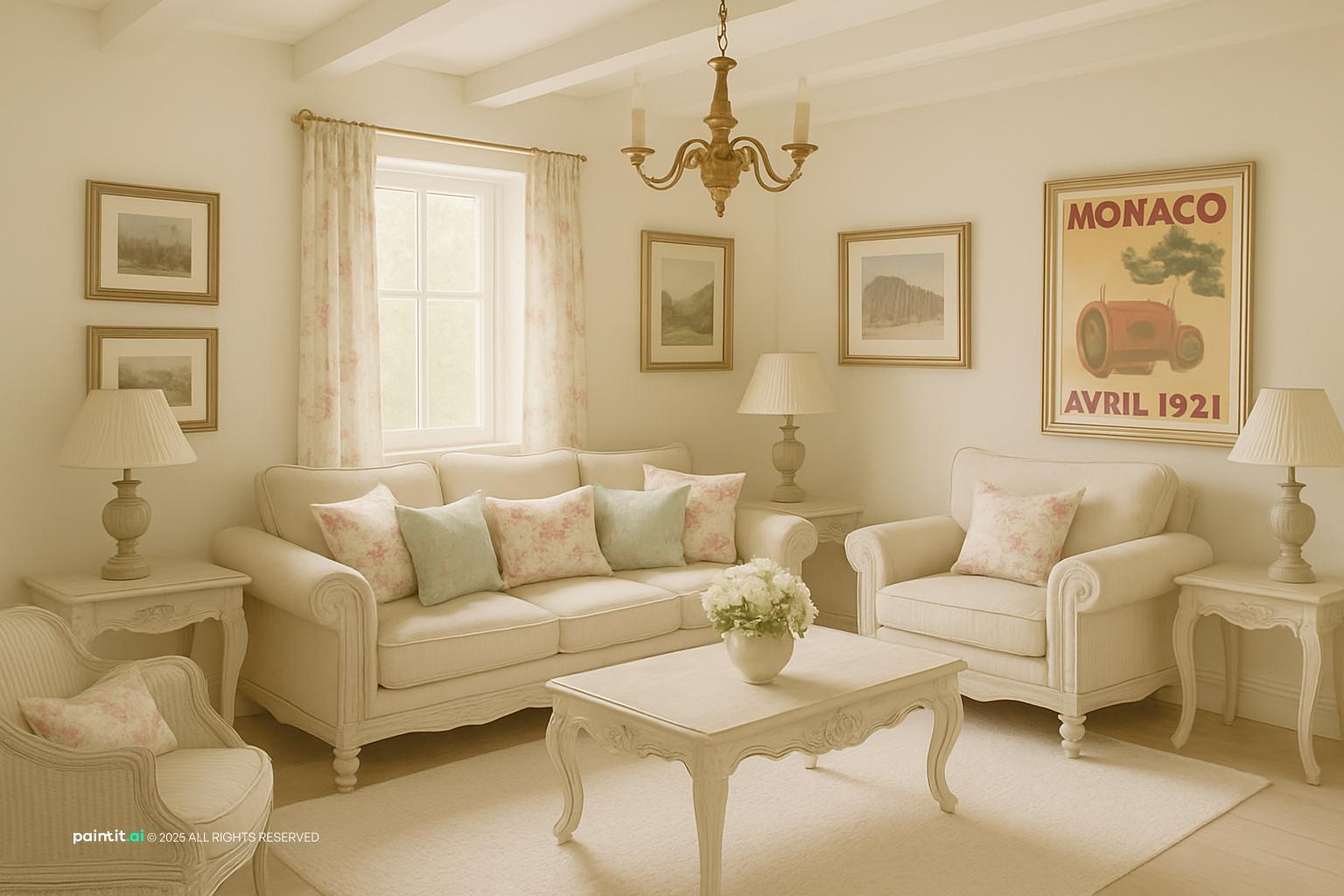 French Cottage Living Room - Chic Decor Ideas | Paintit.ai - 20