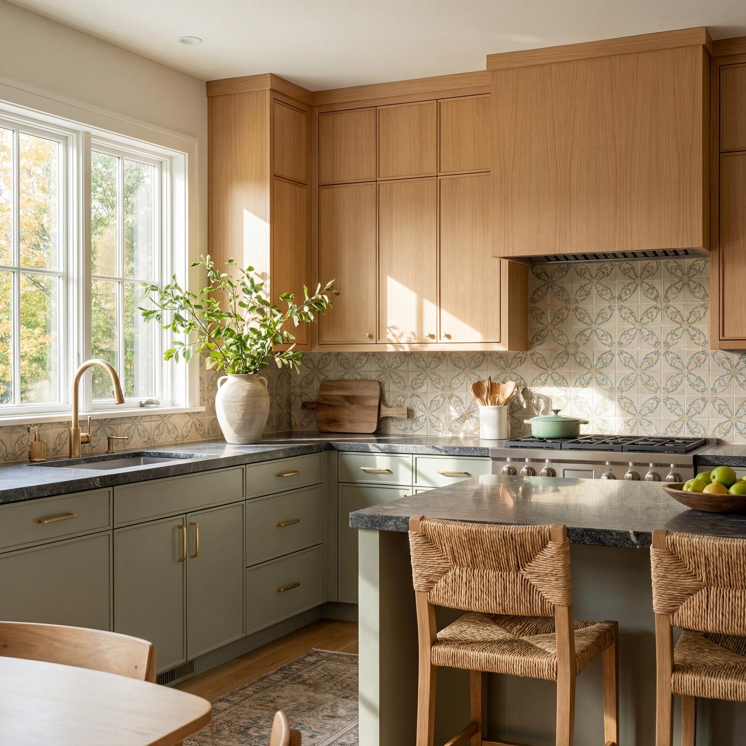 Serene Sophisticated Kitchen for Pacific Northwest Interior Design Style