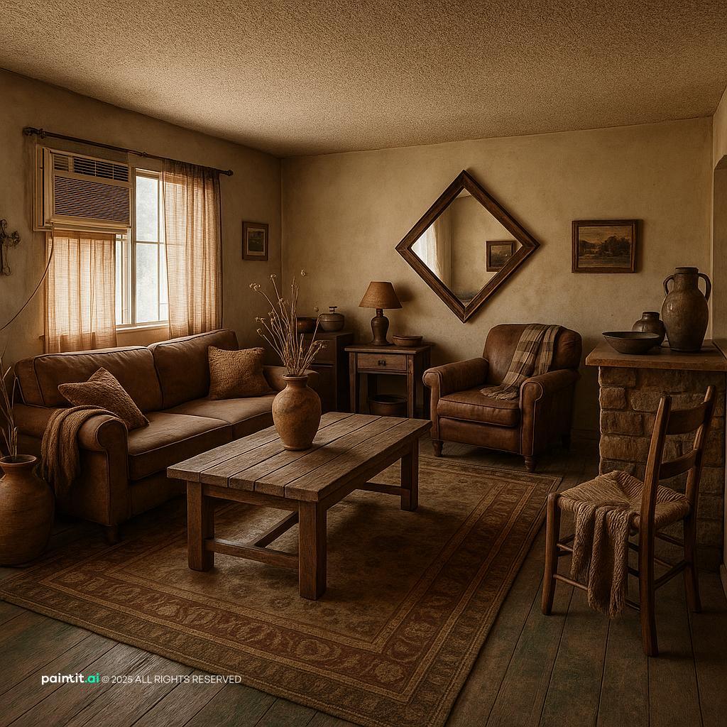 Old Rustic Old Vintage Living Room: Design Inspiration | Paintit.ai - 33