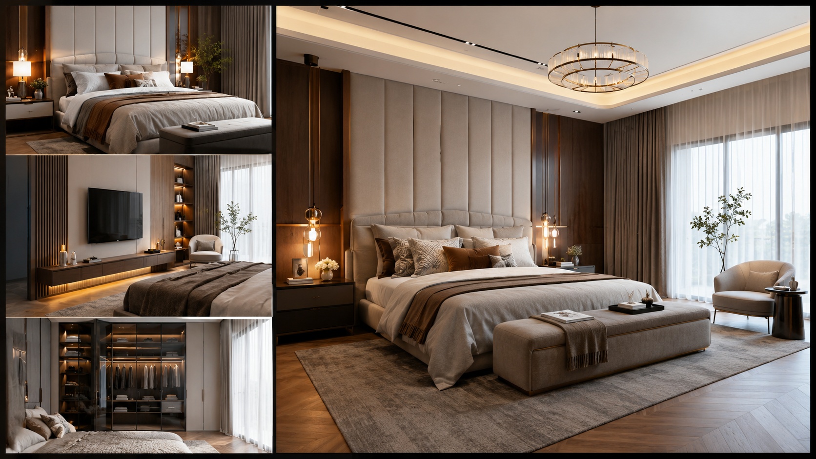 Comparison showing stronger AI interior results when a good Pinterest reference is used