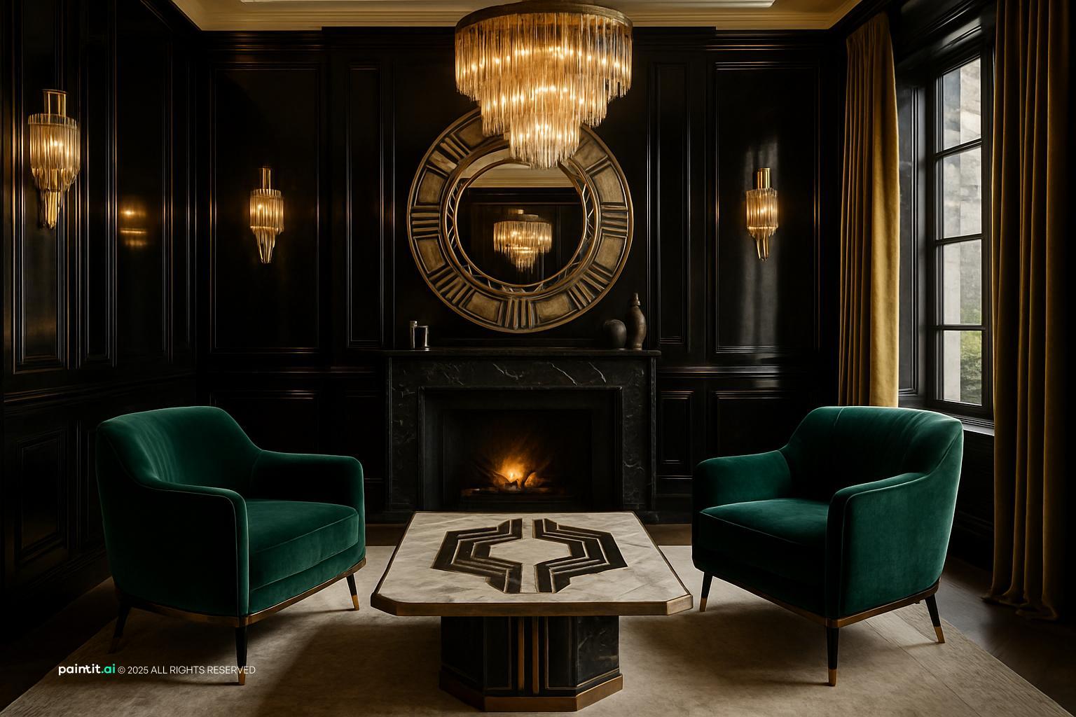 Victorian Dark Green Living Room: Elegant Decor Ideas | Paintit.ai - 29