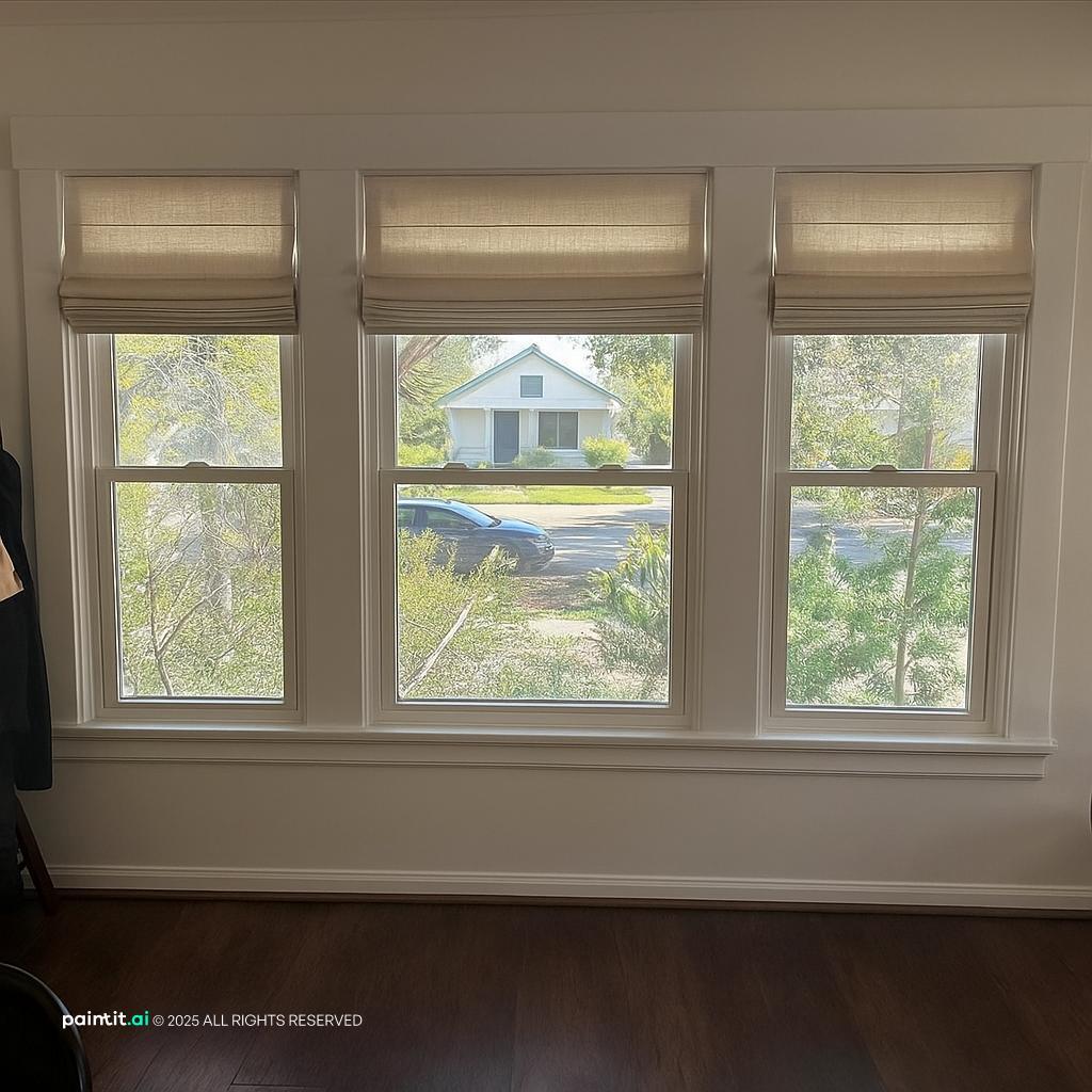 Zebra Shades Living Room - Modern Window Treatments | Paintit.ai - 19