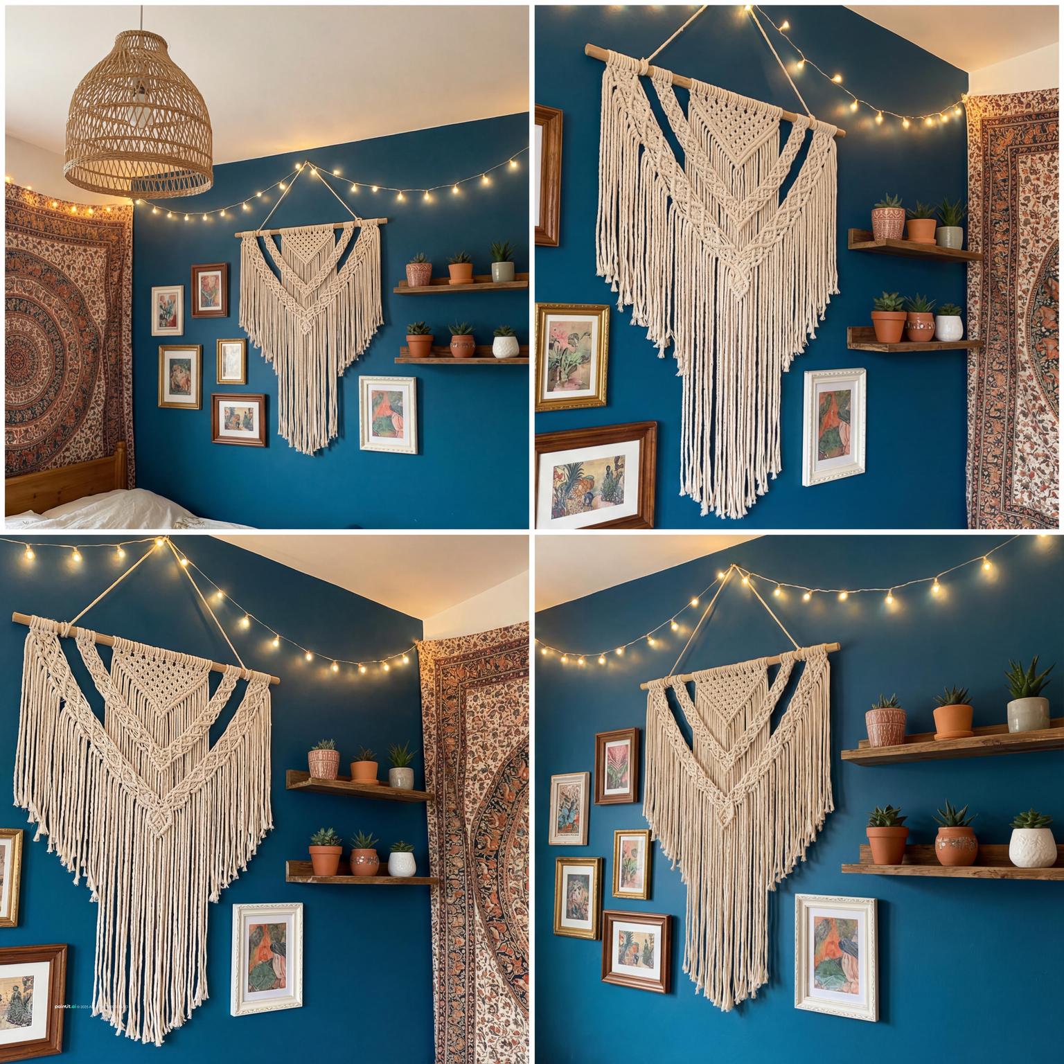 Chic Bohemian Bedroom Wall Makeover for Bohemian Style Interior Design Characteristics