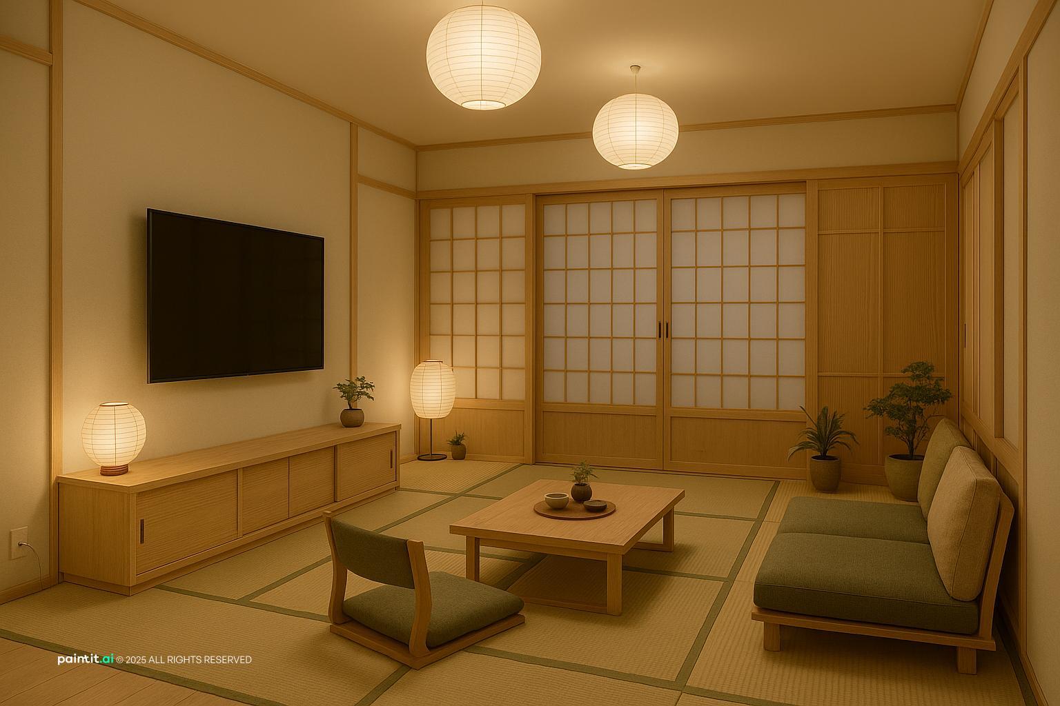 Japandi Living Room Design - Minimalist Style Guide | Paintit.ai - 11