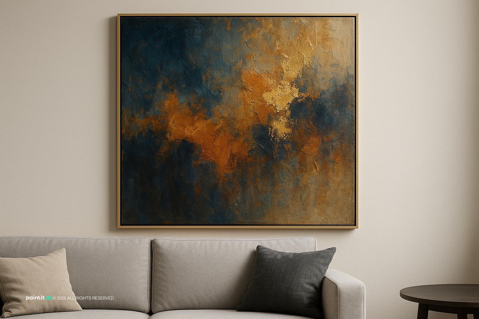 Rustic Burnt Orange Living Room: Design Inspiration | Paintit.ai - 8