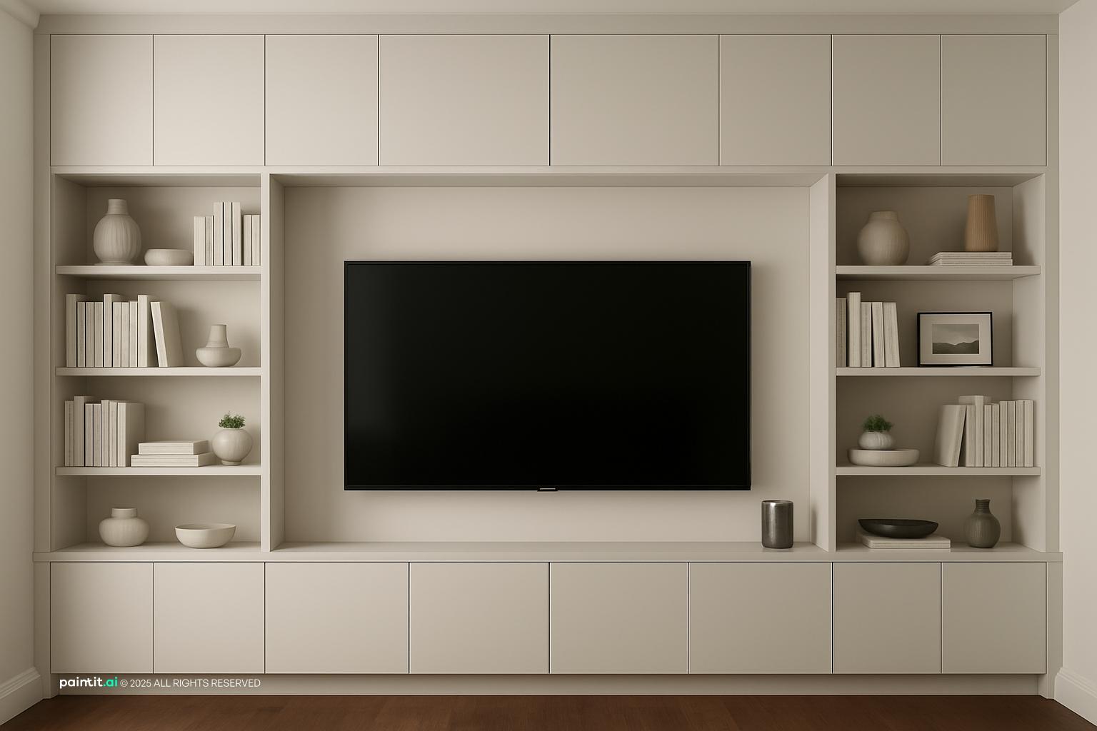 Built In Living Room: Custom Cabinetry Designs | Paintit.ai - 7