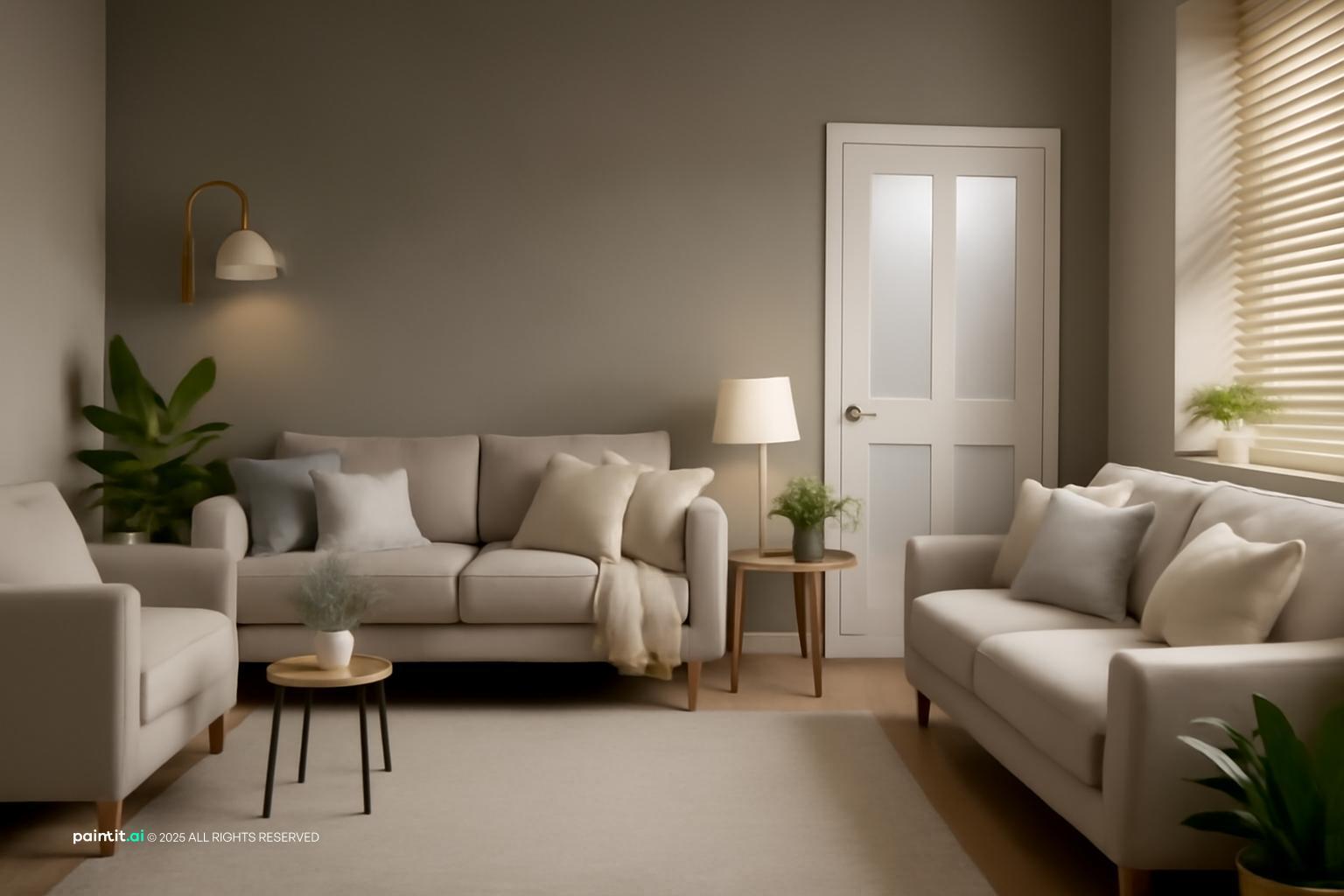 Earthy Natural Organic Modern Living Room: Harmonious Interiors | Paintit.ai - 16