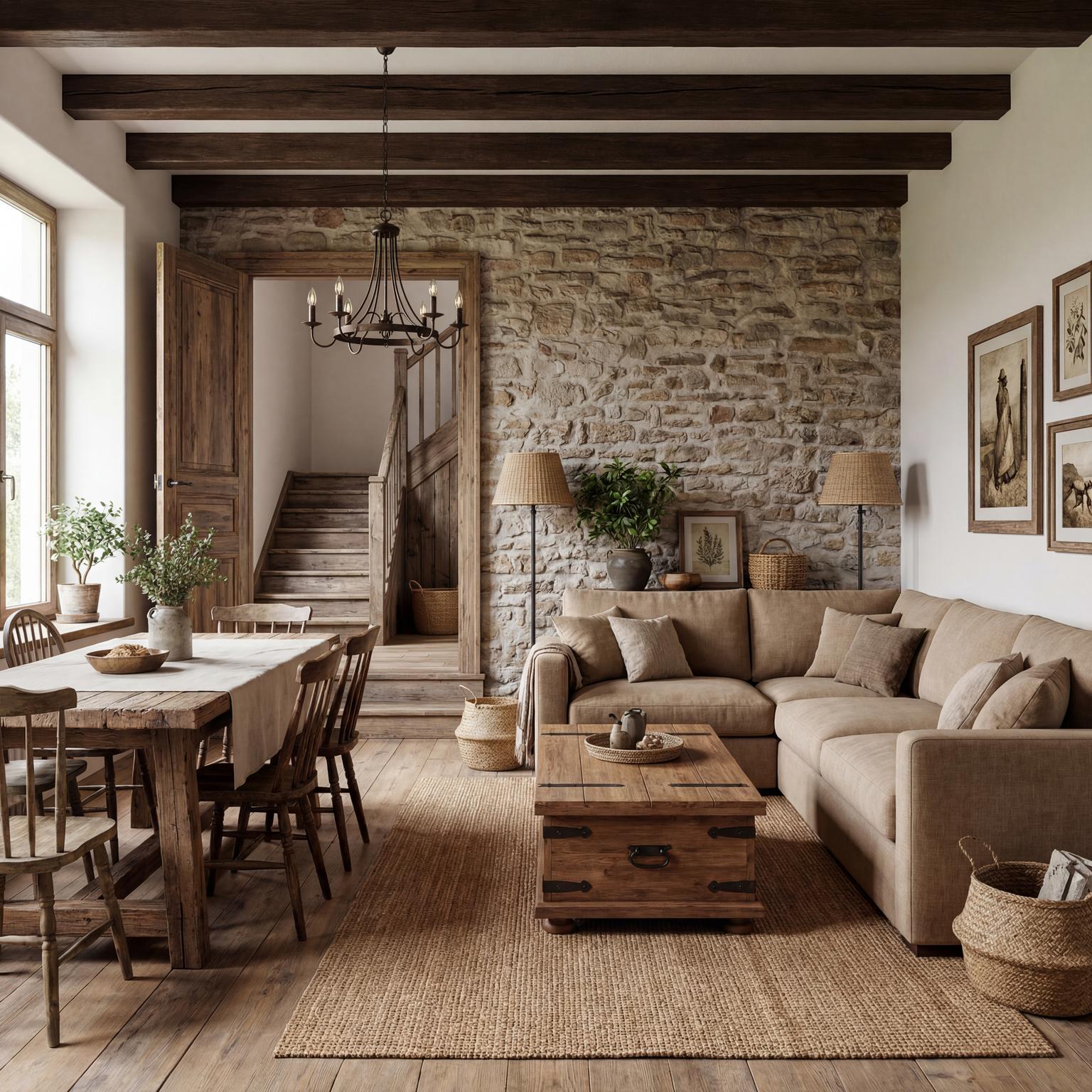 Charming Rustic Living Room Design 1930s living room