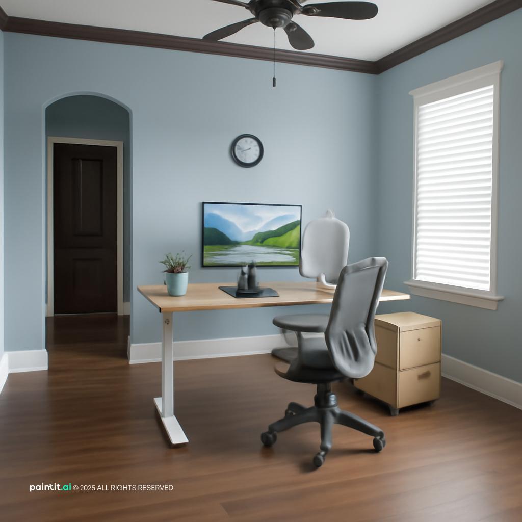 Workstation in Living Room - Design Solutions | Paintit.ai - 3