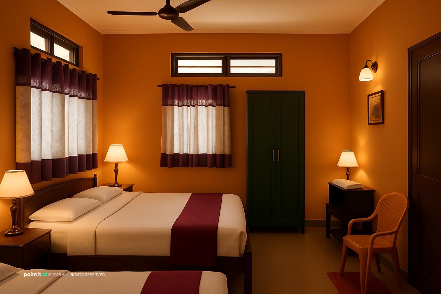 70s Orange Living Room - Design Inspiration | Paintit.ai - 12