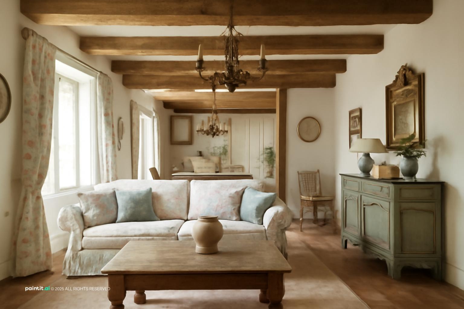 French Cottage Living Room - Chic Decor Ideas | Paintit.ai - 37