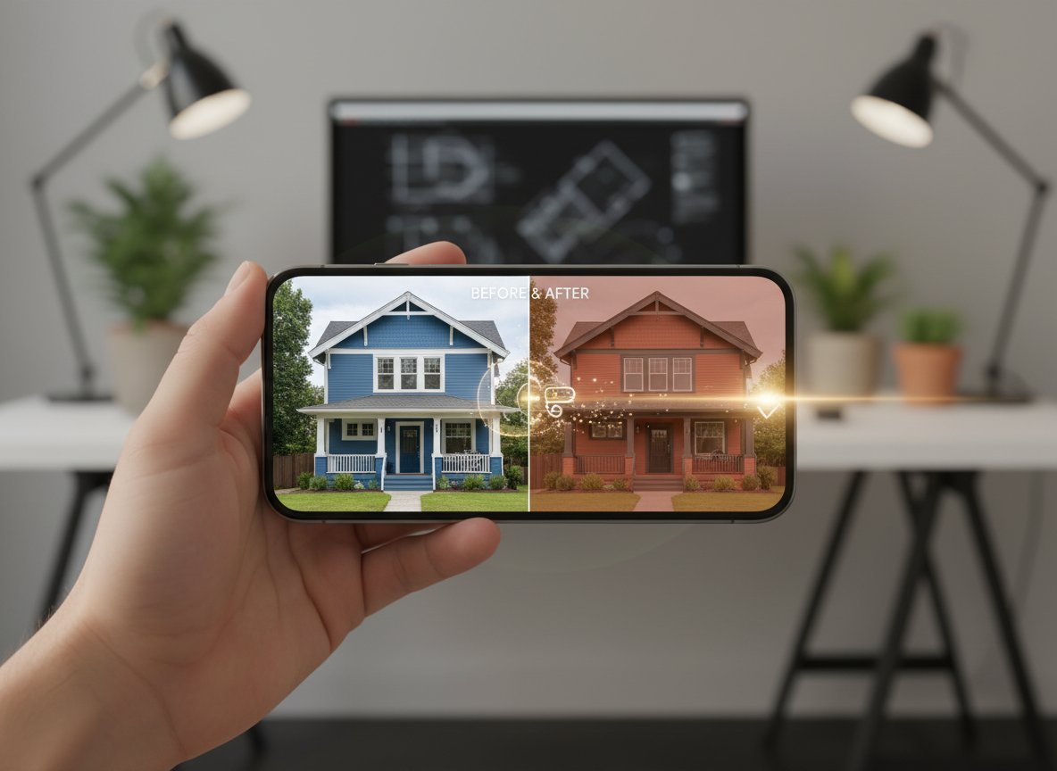 Exterior house paint simulator