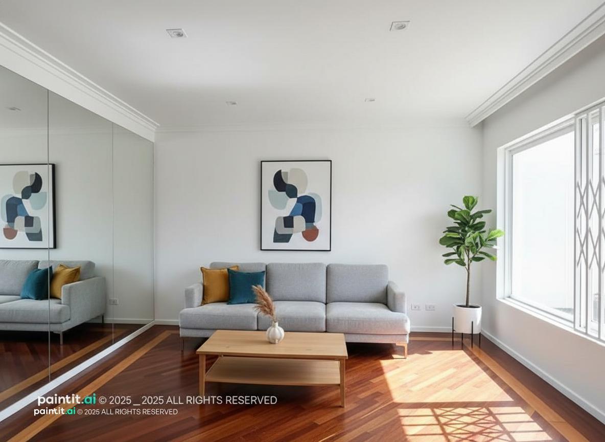 White Oak Floors Living Room - Interior Design Ideas | Paintit.ai - 24