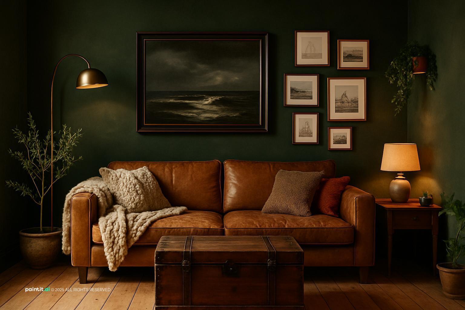 Victorian Dark Green Living Room: Elegant Decor Ideas | Paintit.ai - 30