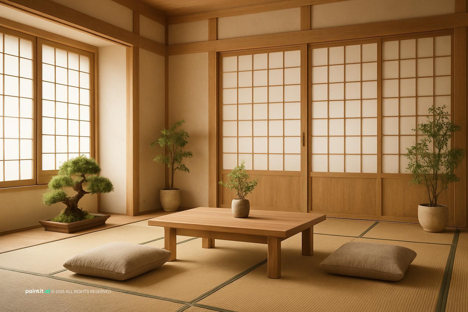 Japandi Living Room Design - Minimalist Style Guide | Paintit.ai - 3