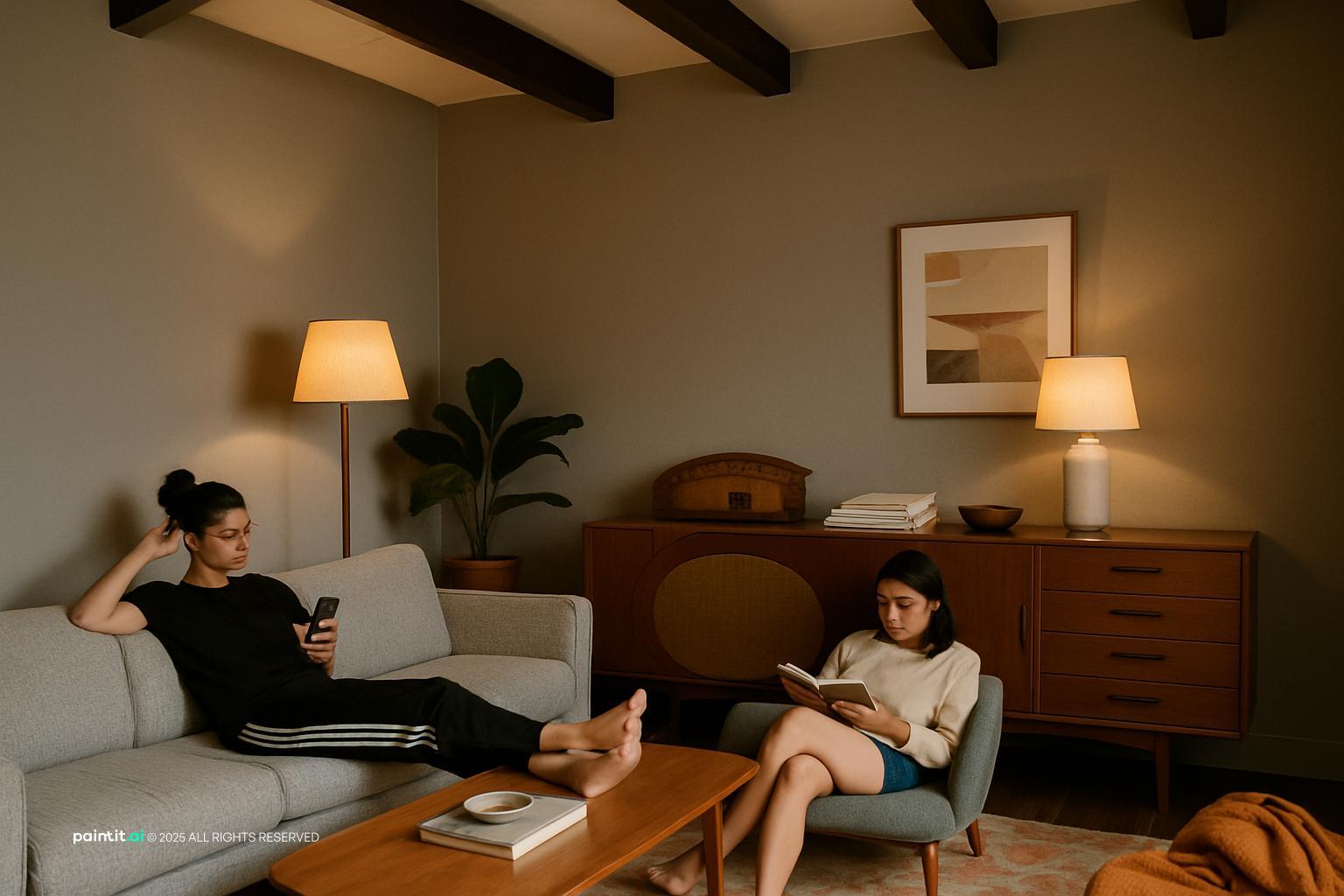 1950s Living Room - Mid-Century Modern Decor | Paintit.ai - 24