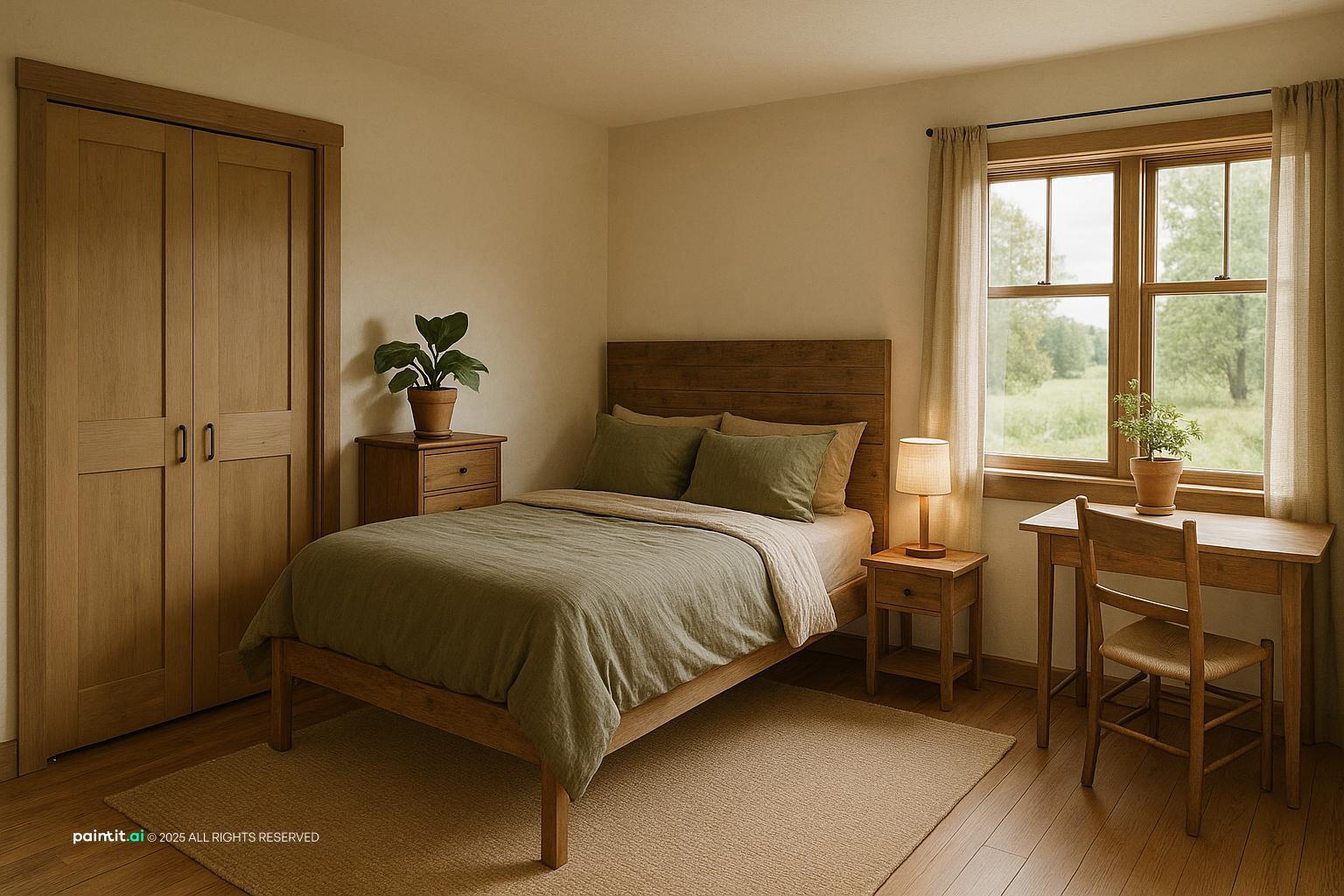 Cozy Minimalist Bedroom for Country Style Interior Design Characteristics