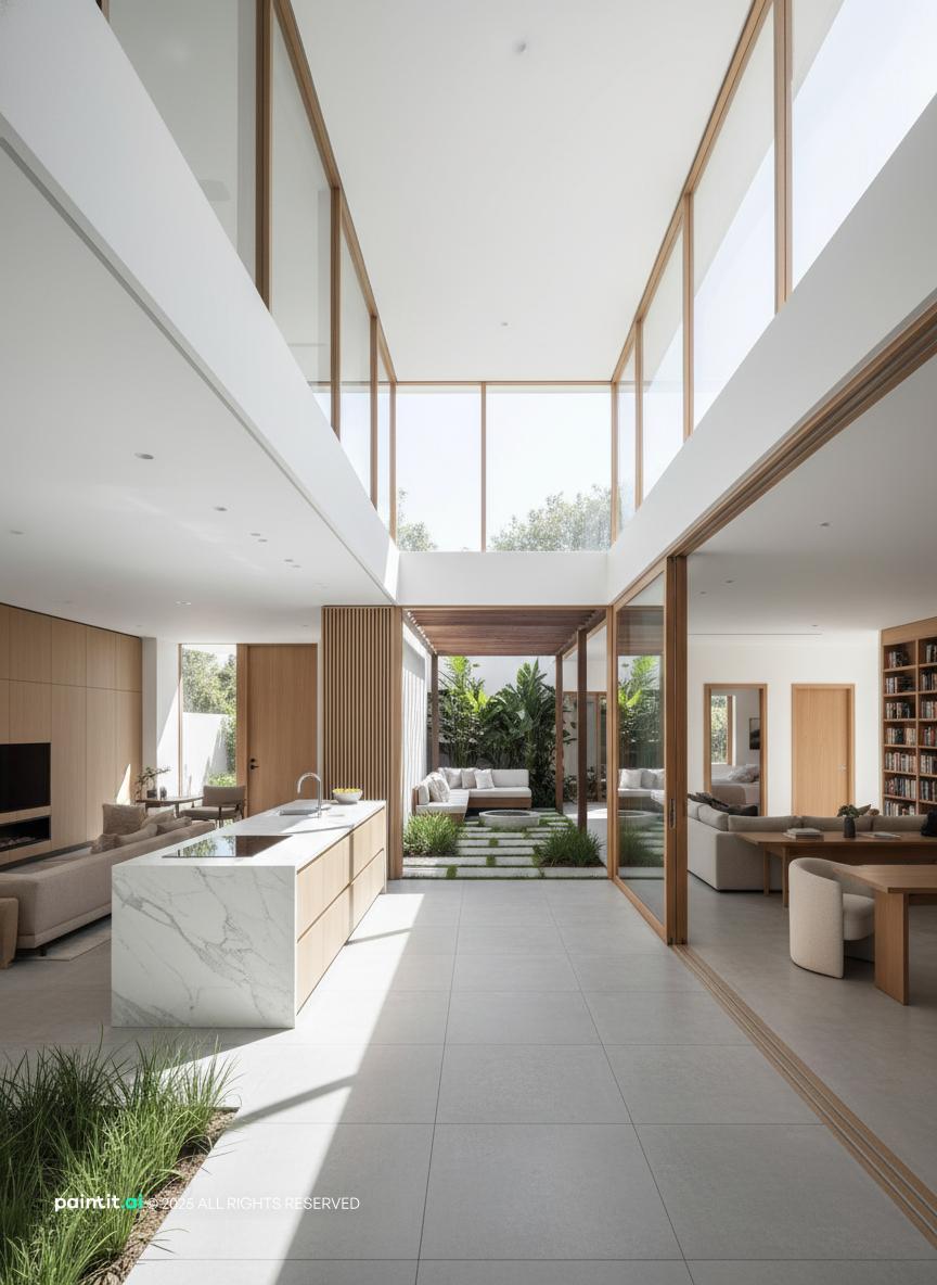 Workstation in Living Room - Design Solutions | Paintit.ai - 14