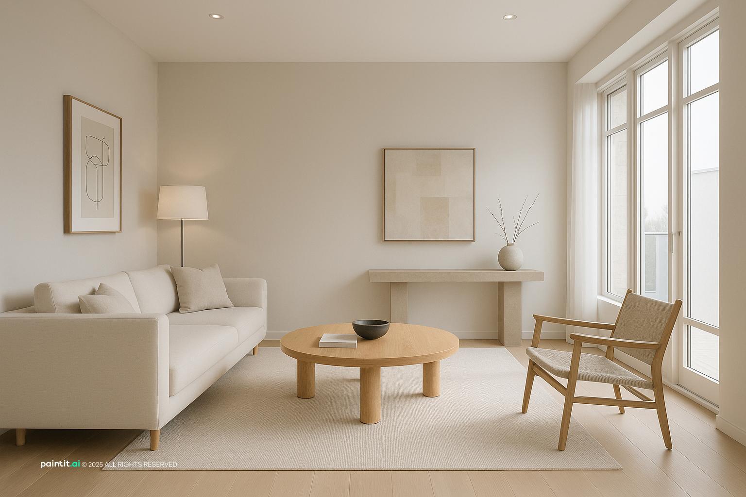 Modern Grey and Beige Living Room - Design & Inspiration | Paintit.ai - 15