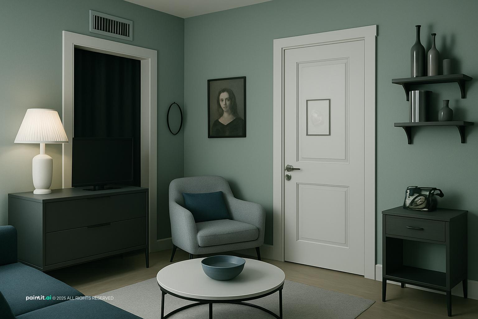 Workout Area in Living Room - Stylish Home Fitness Zones | Paintit.ai - 12