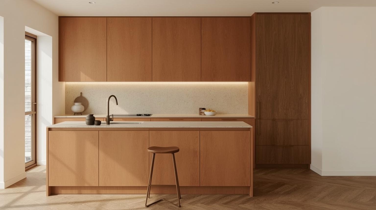 Matte Orange Cabinets