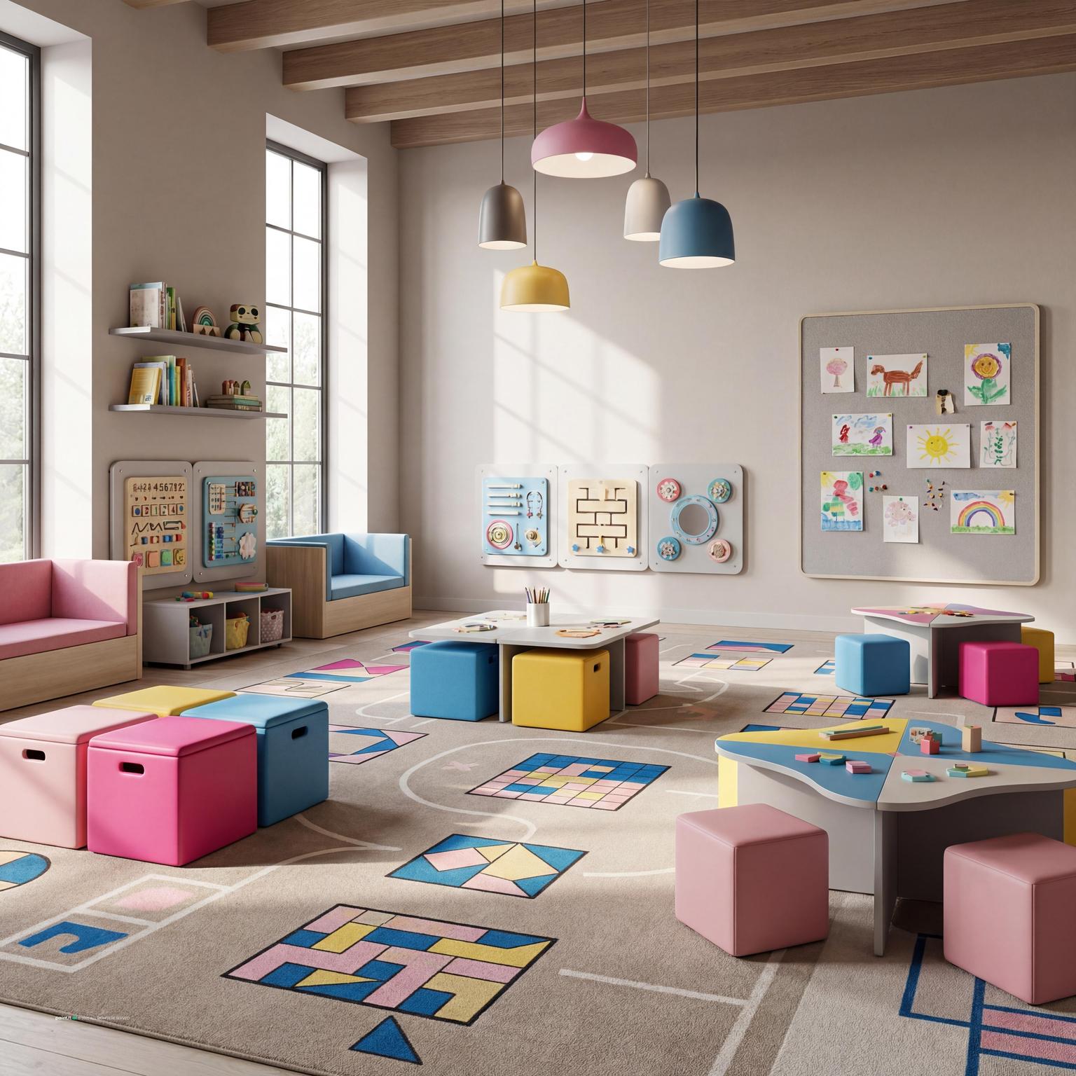 Preschool classroom interior design
